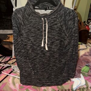 J. Crew Charcoal and Light Gray Sweater